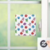 Fun_&_Expressive_Circle_Characters_Nahless_Patter Fensteraufkleber (Zuhause)