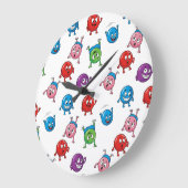 Fun_&_Expressive_Circle_Characters_Nahless_Patter Große Wanduhr (Winkel)
