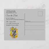 Fun Expressive in den Blätter Gelbe und Graue Pfla Ankündigungspostkarte (Rückseite)