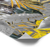 Fun Expressive in den Blätter Gelbe und Graue Pfla Poster (Ecke)