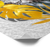 Fun Expressive in den Blätter Gelbe und Graue Pfla Poster (Ecke)