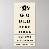 Fun Eye Chart Wall Poster (Vorne)
