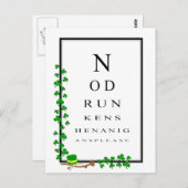 Fun eye Test No betunken Shenanigans Bitte Postkarte (Vorne/Hinten)