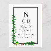 Fun eye Test No betunken Shenanigans Bitte Postkarte (Vorderseite)