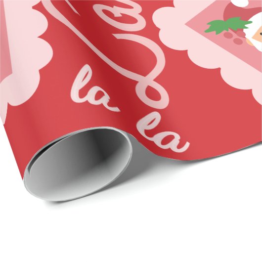 Fun Fa La Christmas Carol Script Santa Claus Geschenkpapier (Rolleneckpunkt)