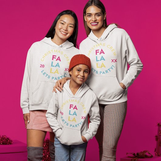 Fun Fa La Family passt Weihnachts-Crew Hoodie