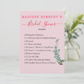 Fun Fab Eukalyptus Brautparty Reiseplan Einladung (Stehend Vorderseite)