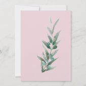 Fun Fab Eukalyptus Brautparty Reiseplan Einladung (Rückseite)