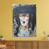 Fun Face Wrapped Canvas! Leinwanddruck (Insitu (Wohnzimmer))