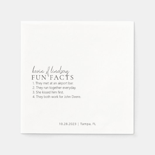 Fun Fact Cocktail Napkins Serviette (Vorderseite)