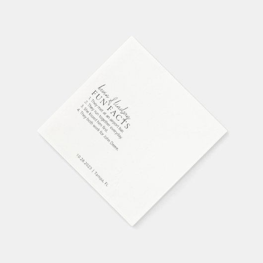 Fun Fact Cocktail Napkins Serviette (Ecke)