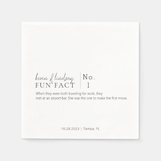 Fun Fact Cocktail Napkins Serviette (Vorderseite)