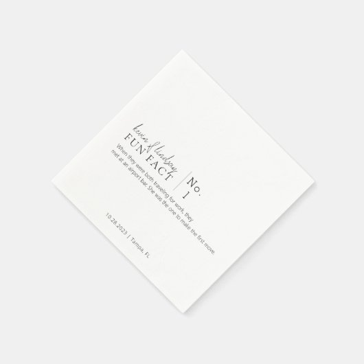 Fun Fact Cocktail Napkins Serviette (Ecke)