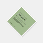Fun Fact Green Wedding individuell anpassbar Serviette (Ecke)