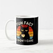 Fun Fact I Don't Care Funny Black Cat Saying Quote Kaffeetasse (Links)
