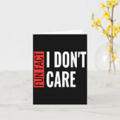 Fun Fact I Don't Care Sarcastic Saying Humorous Lo Karte (Gelbe Blume)