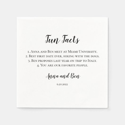 Fun Fact Napkin Serviette (Vorderseite)