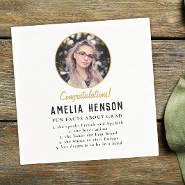 Fun Fact Simple Graduate Foto Graduate Party Na Serviette