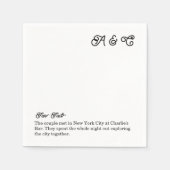 Fun Fact Wedding Cocktail Napkin Serviette (Vorderseite)