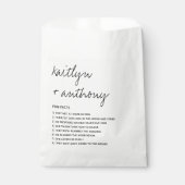 Fun Facts About The Newlyweds Modern Wedding Geschenktütchen (Vorderseite)
