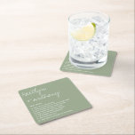 Fun Facts About The Newlyweds Modern Wedding Rechteckiger Pappuntersetzer<br><div class="desc">Celebrate in style with these modern and very trendy wedding coasters. The design is easy to personalize with your own wording and your family and friends will be thrilled when they see these fabulous coasters. Matching items can be found in the collection.</div>