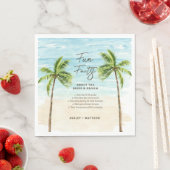 Fun Facts Beach Wedding Brautparty Napkins Serviette (Beispiel)