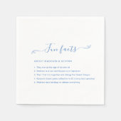Fun Facts | Blue Wedding Napkins Serviette (Vorderseite)