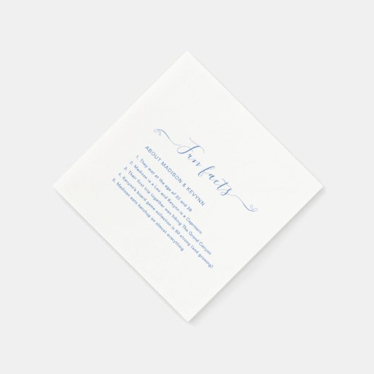 Fun Facts | Blue Wedding Napkins Serviette (Ecke)