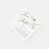 Fun Facts Calligraphy Wedding Greenery Serviette (Ecke)