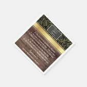 "Fun Facts" Elegante Camouflage Geburtstagsparty Serviette (Ecke)