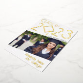 Fun Facts Foto Bold Script Class 2023 Abschluss Folieneinladung (Gedreht)