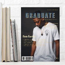 Fun Facts | Graduate Magazine Cover Foto Folien Feiertagskarte