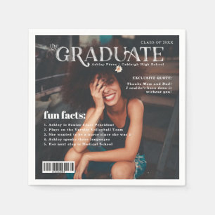 Fun Facts   Graduate Magazine Cover Foto Napkin Serviette