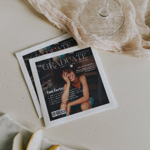 Fun Facts   Graduate Magazine Cover Foto Napkin Serviette
