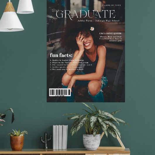 Fun Facts | Graduate Magazine Cover Foto Poster (Wohnzimmer 1)
