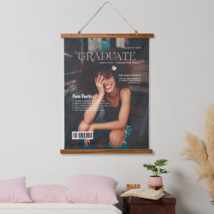 Fun Facts   Graduate Magazine Cover Foto Wandteppich Mit Holzrahmen