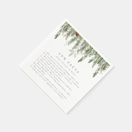 Fun Facts Holiday Wedding Personalisiert Serviette (Ecke)