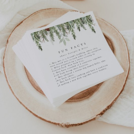 Fun Facts Holiday Wedding Personalisiert Serviette