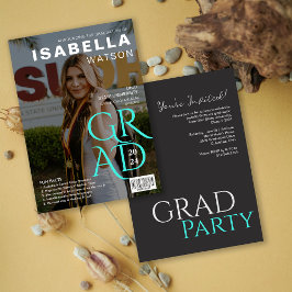 Fun Facts | Magazine Cover Foto Graduation Party Einladung