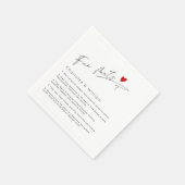 Fun Facts Minimalismus Moderne Skripthochzeit Serviette (Ecke)