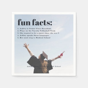 Fun Facts Modern Simple Foto Overlay Napkins Serviette