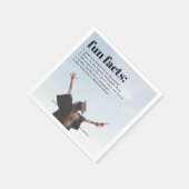 Fun Facts | Modern Simple Foto Overlay Napkins Serviette (Ecke)