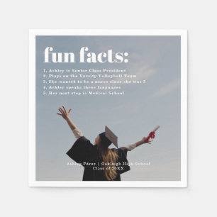 Fun Facts   Modern Simple Foto Overlay Serviette