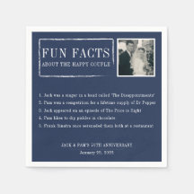 Fun Facts Napkins für Hochzeiten & Jubiläum