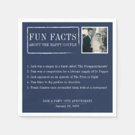 Fun Facts Napkins für Hochzeiten & Jubiläum Serviette