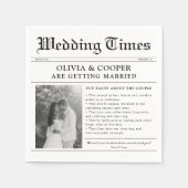 Fun Facts Newspaper Wedding Serviette (Vorderseite)