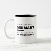 Fun Facts über Deutschland Zweifarbige Tasse (Links)