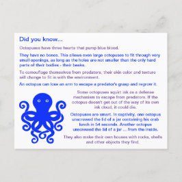 Fun Facts über Octopuses Postkarte