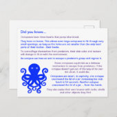 Fun Facts über Octopuses Postkarte (Vorne/Hinten)