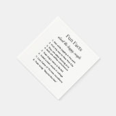Fun Facts Wedding Napkins Personalized Couple Stor Serviette (Ecke)